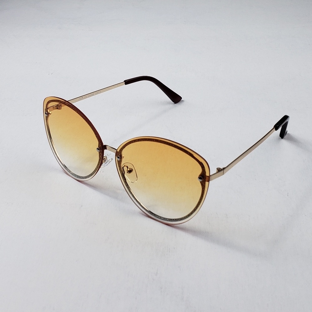 Sparkling Glitter-like Framed Oval Sunglasses